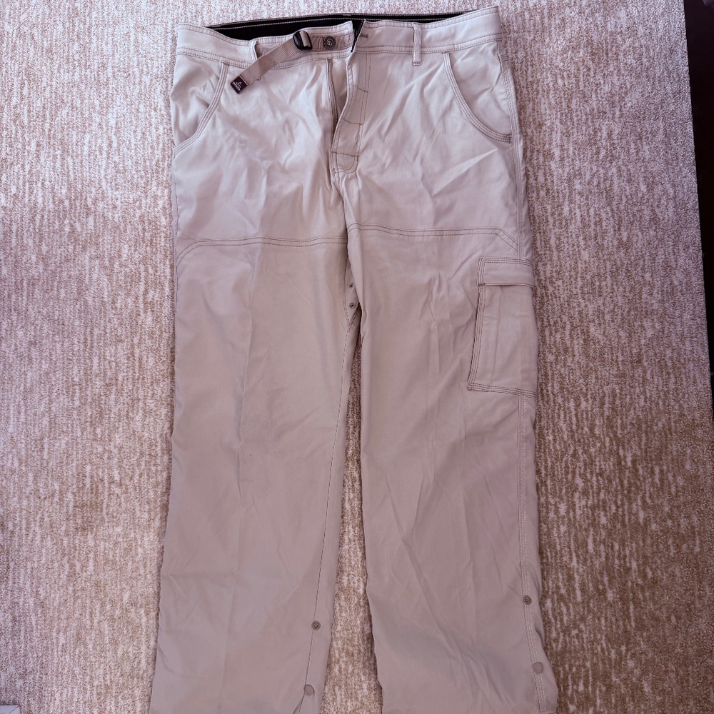 Light Beige Prana Men's Cargo Pant